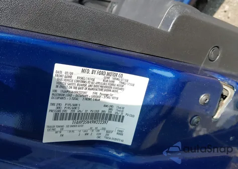 2009 Ford Focus Se from USA, damaged, VIN 1FAHP35N49W222397